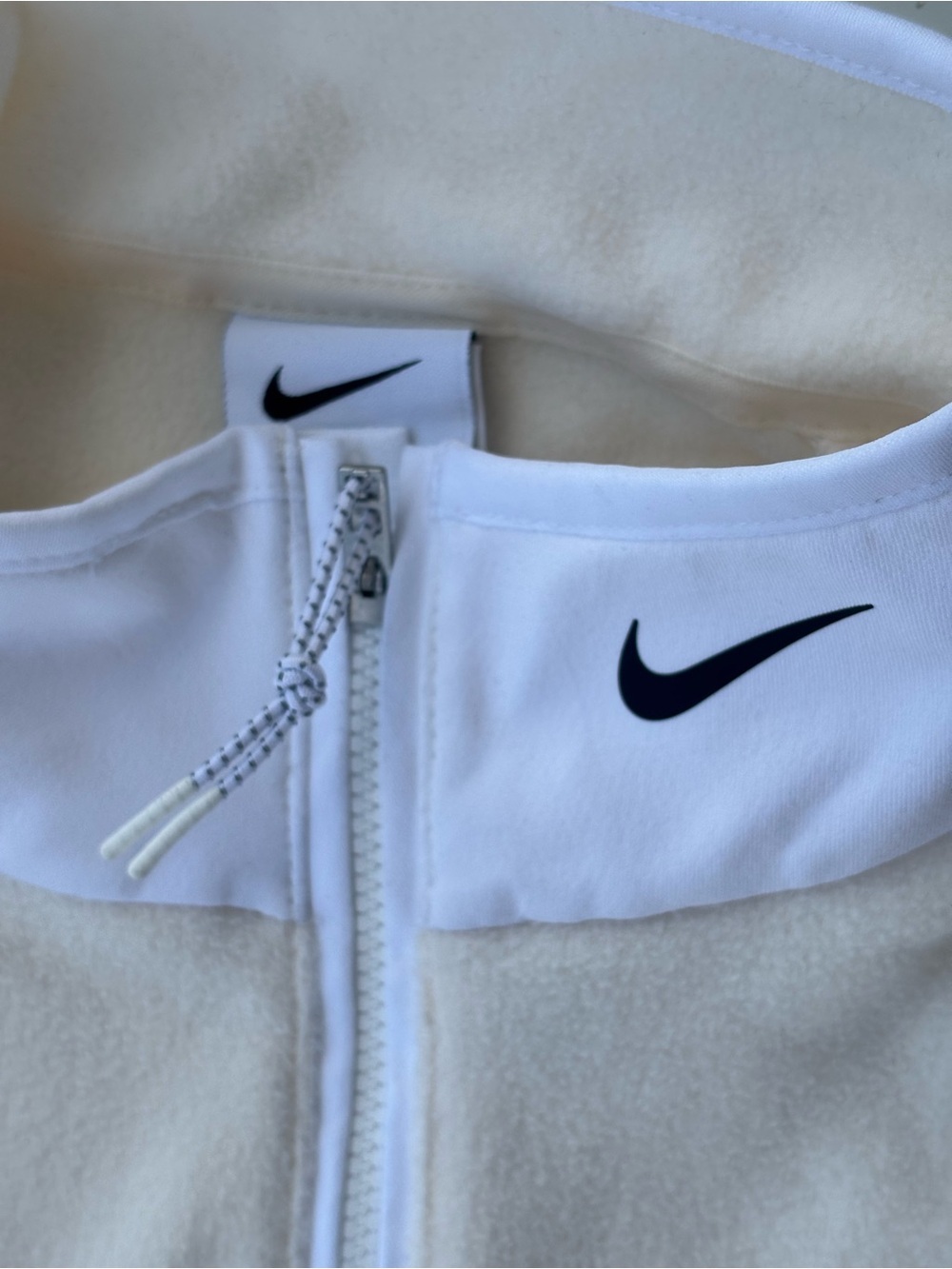 Nike Therma-FIT Victory Pale Ivory Half-Zip Golf Pullover Top Women’s Size L - Picture 5 of 7